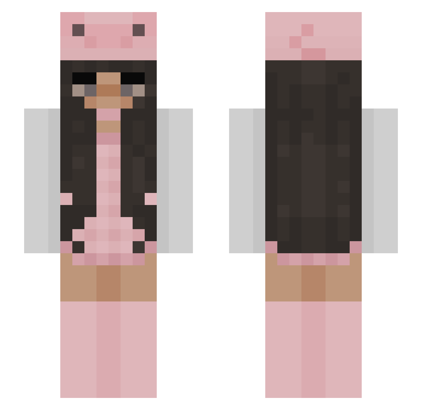 ImChronixx Minecraft skin, front and back view