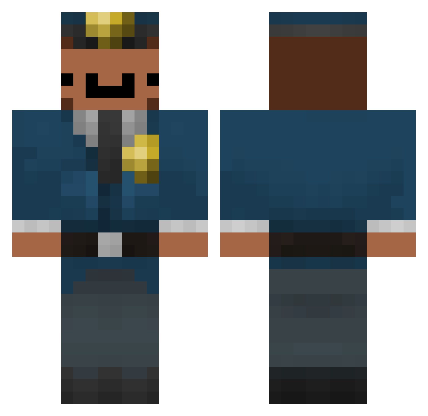 TastyTofuu Minecraft skin, front and back view