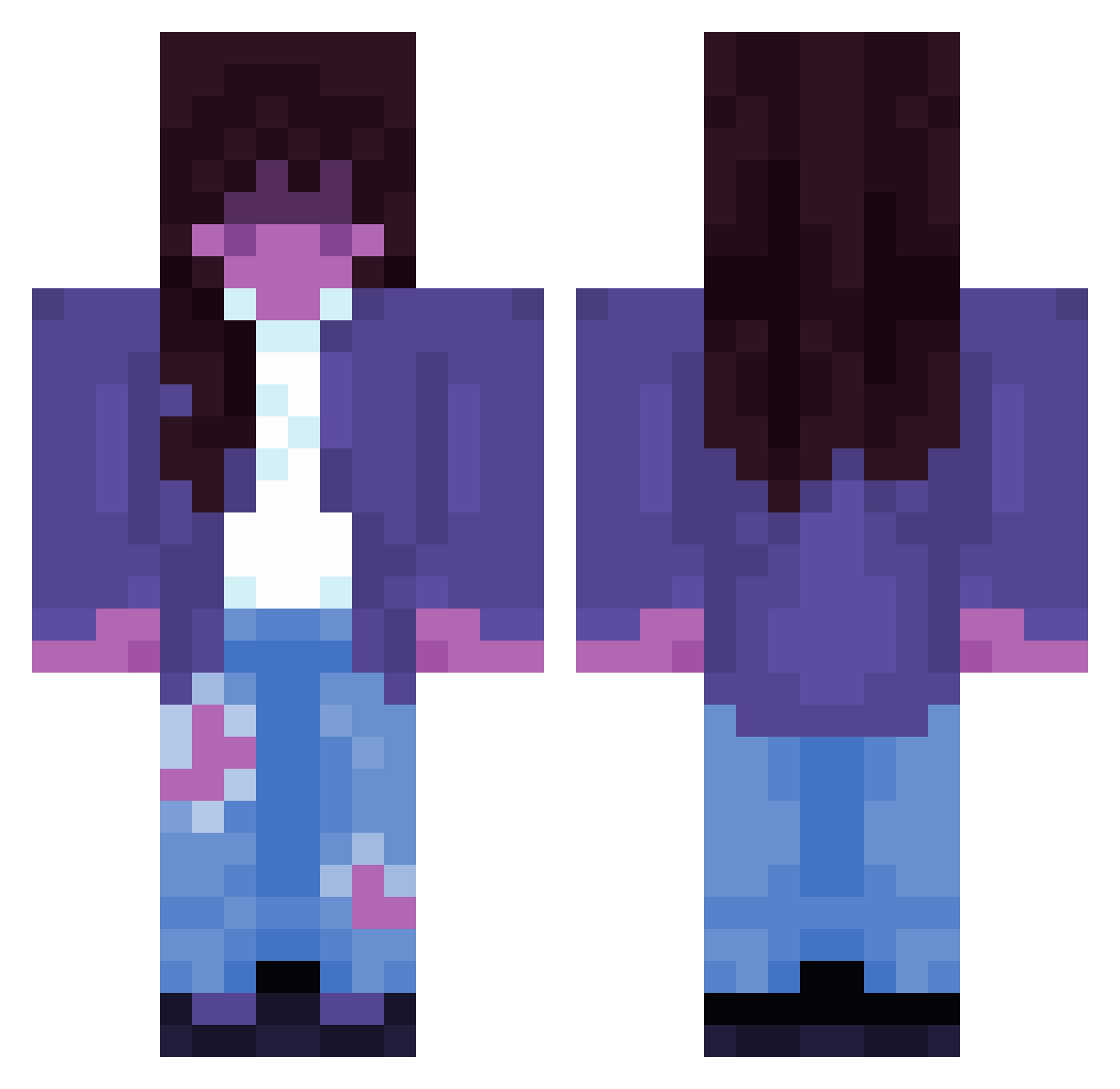 blairblar Minecraft skin, front and back view