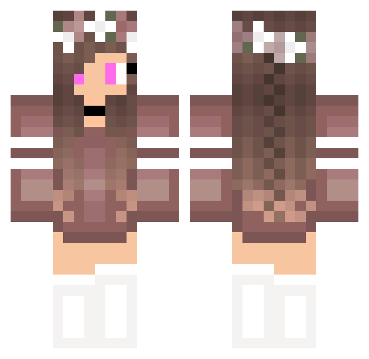 Marvinii Minecraft skin, front and back view