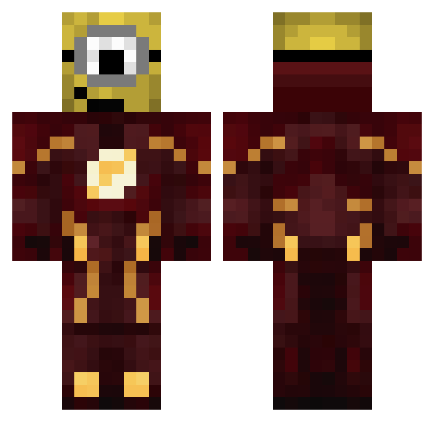 a905 Minecraft skin, front and back view