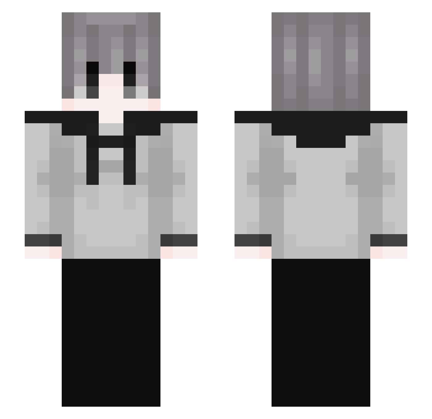 uekv Minecraft skin, front and back view