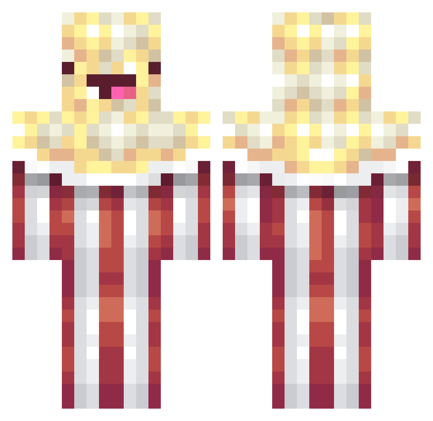 experzz Minecraft skin, front and back view