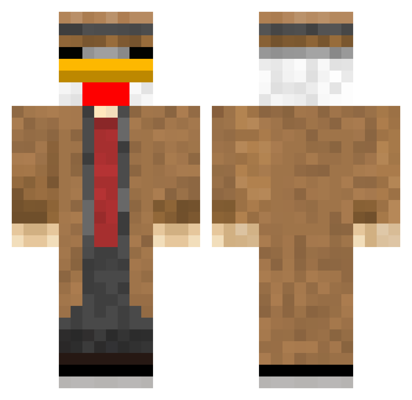 C_zig Minecraft skin, front and back view
