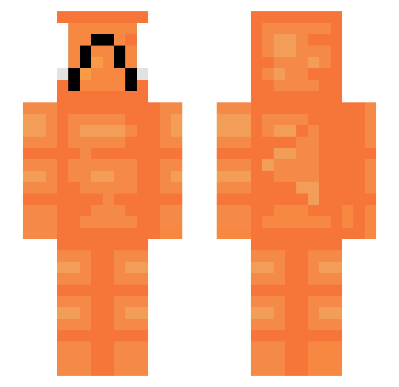 uhCharzi Minecraft skin, front and back view