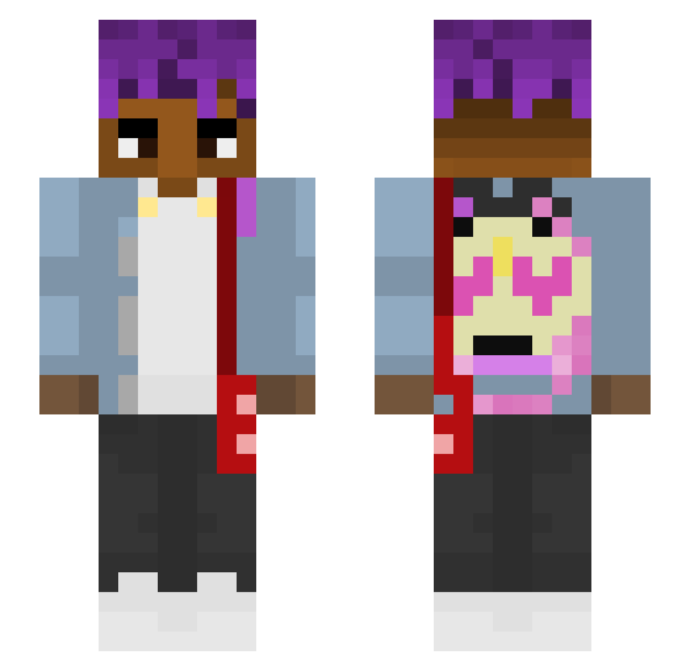 Yung_Ori Minecraft skin, front and back view