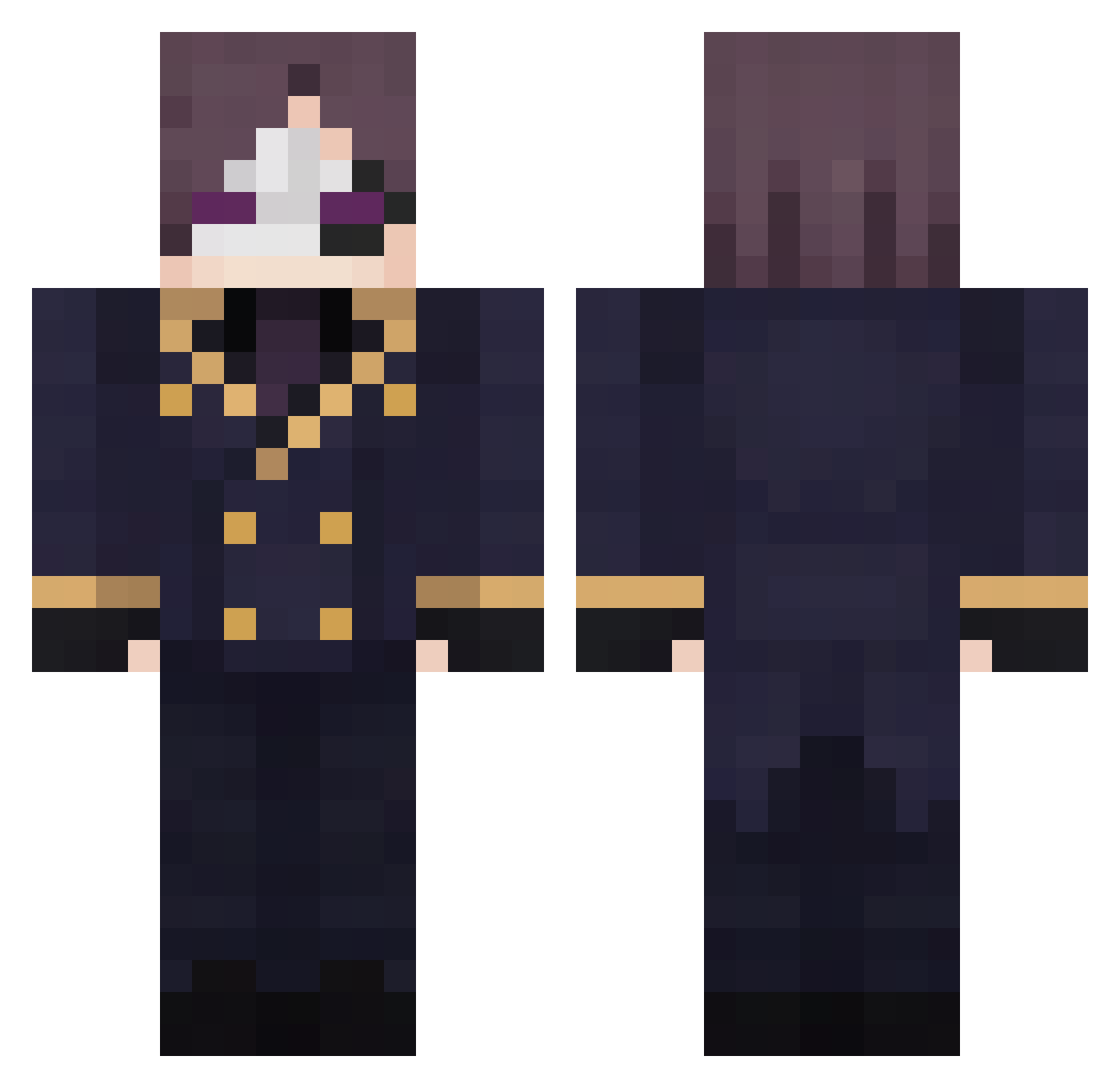 HowYoouDooin Minecraft skin, front and back view