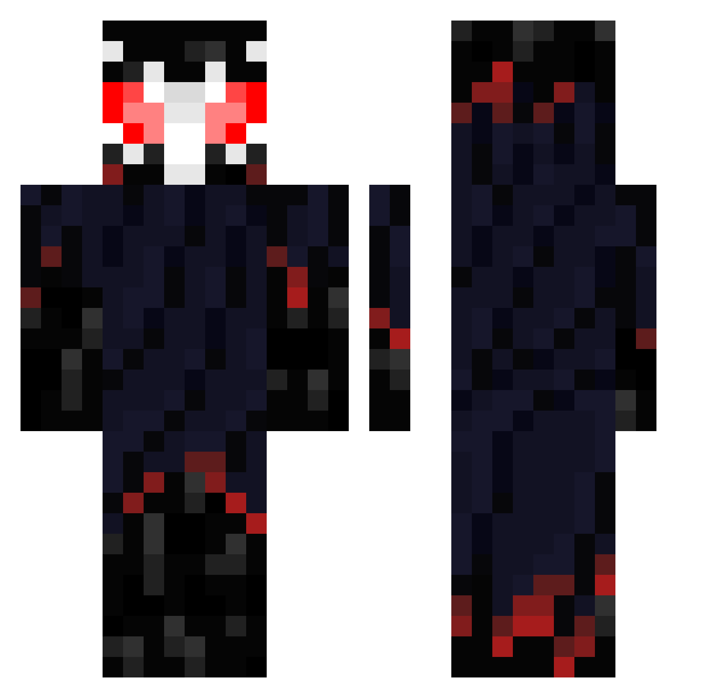 Bitfy Minecraft skin, front and back view
