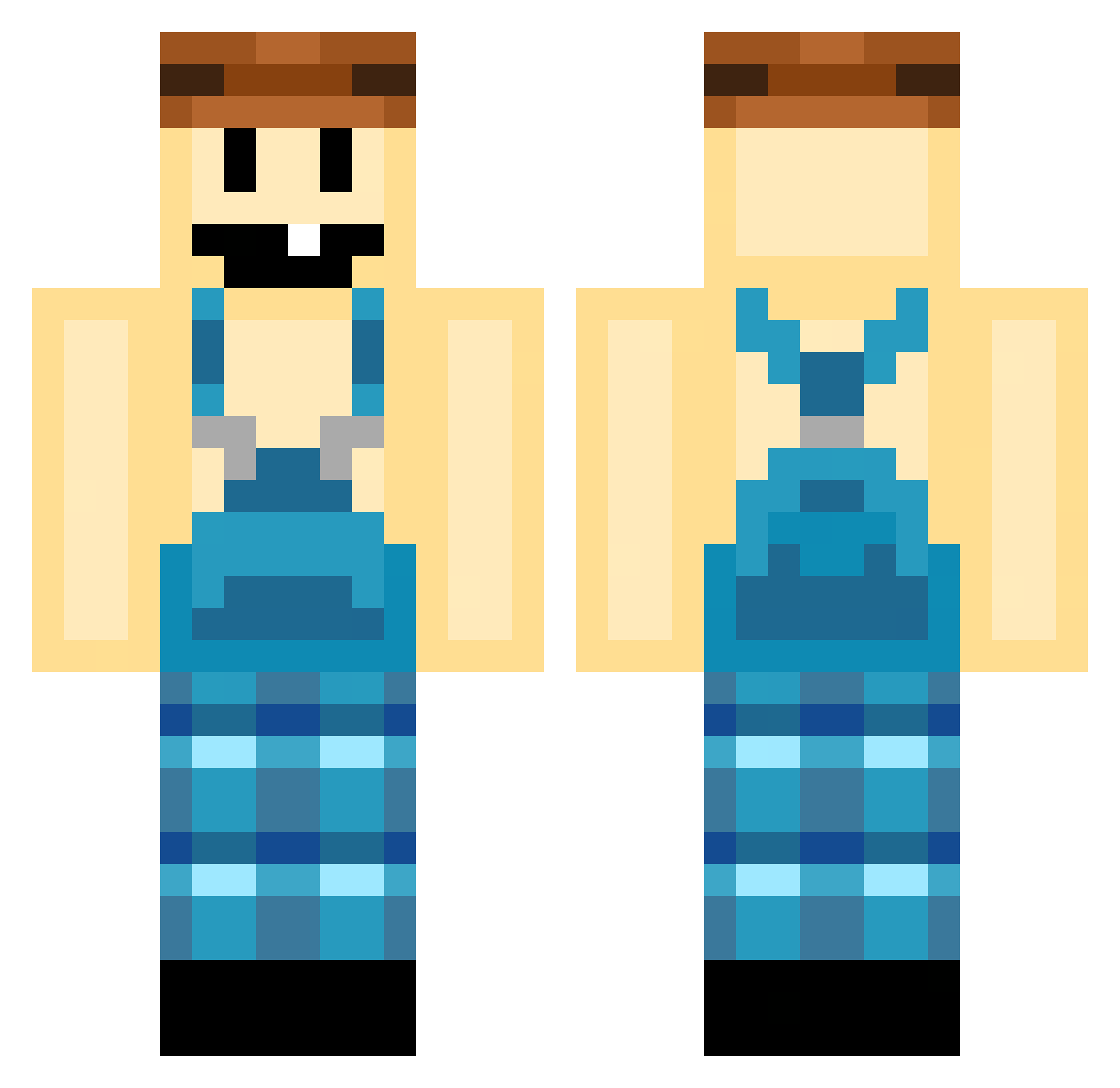 rainbowbaby12 Minecraft skin, front and back view