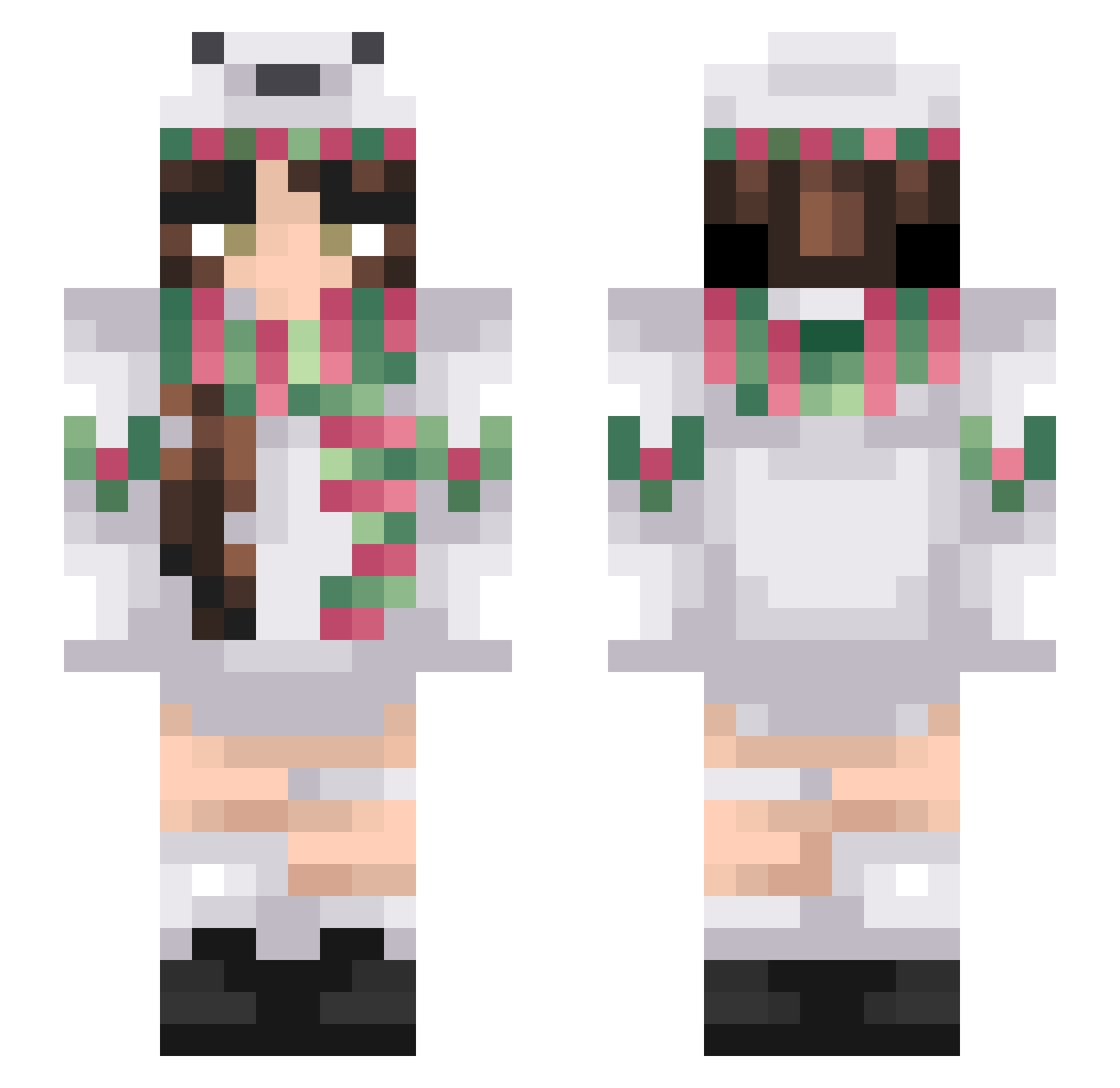 Uselessssssss Minecraft skin, front and back view