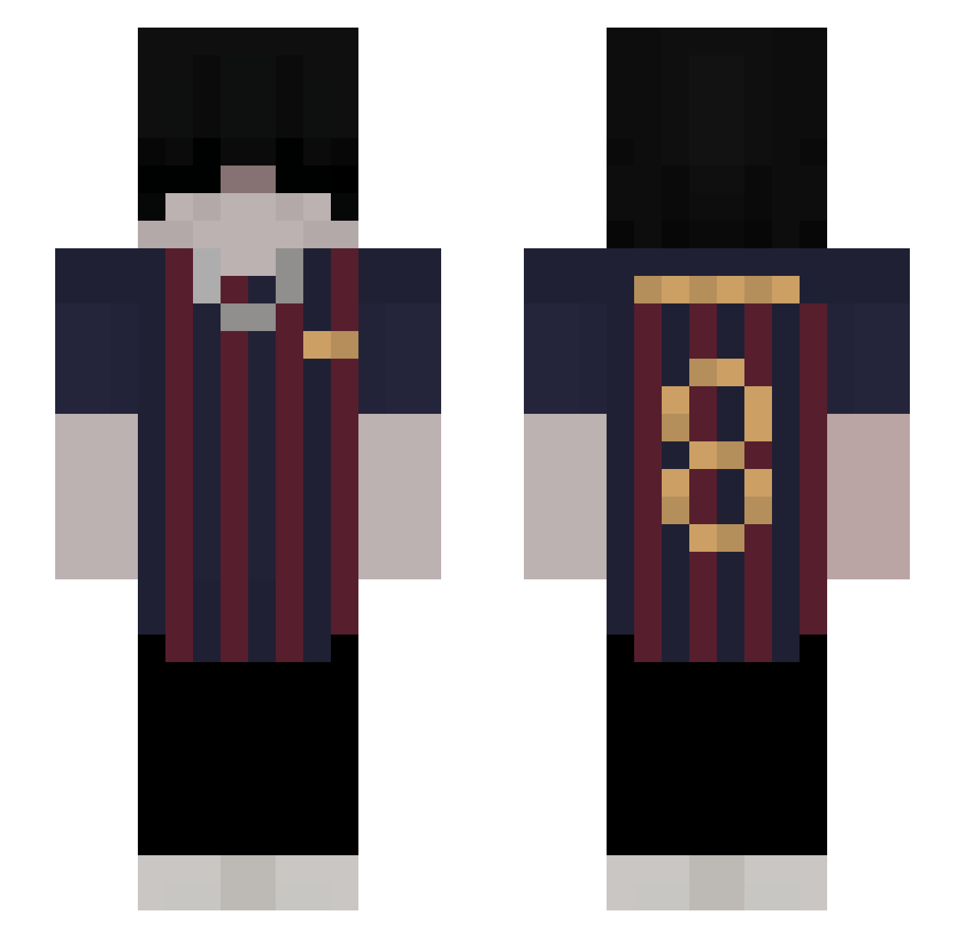 _spancher Minecraft skin, front and back view