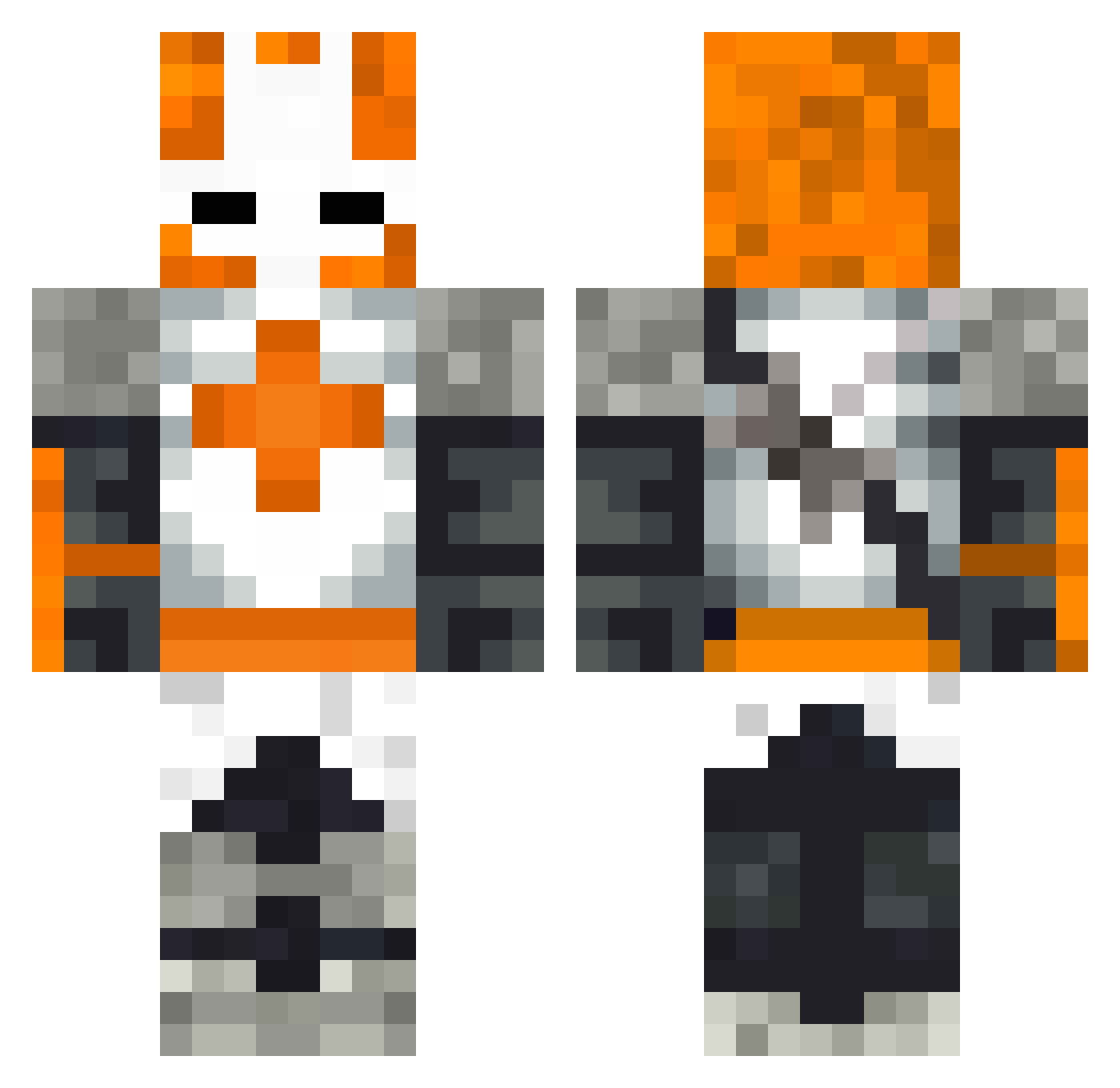 takamimemo Minecraft skin, front and back view