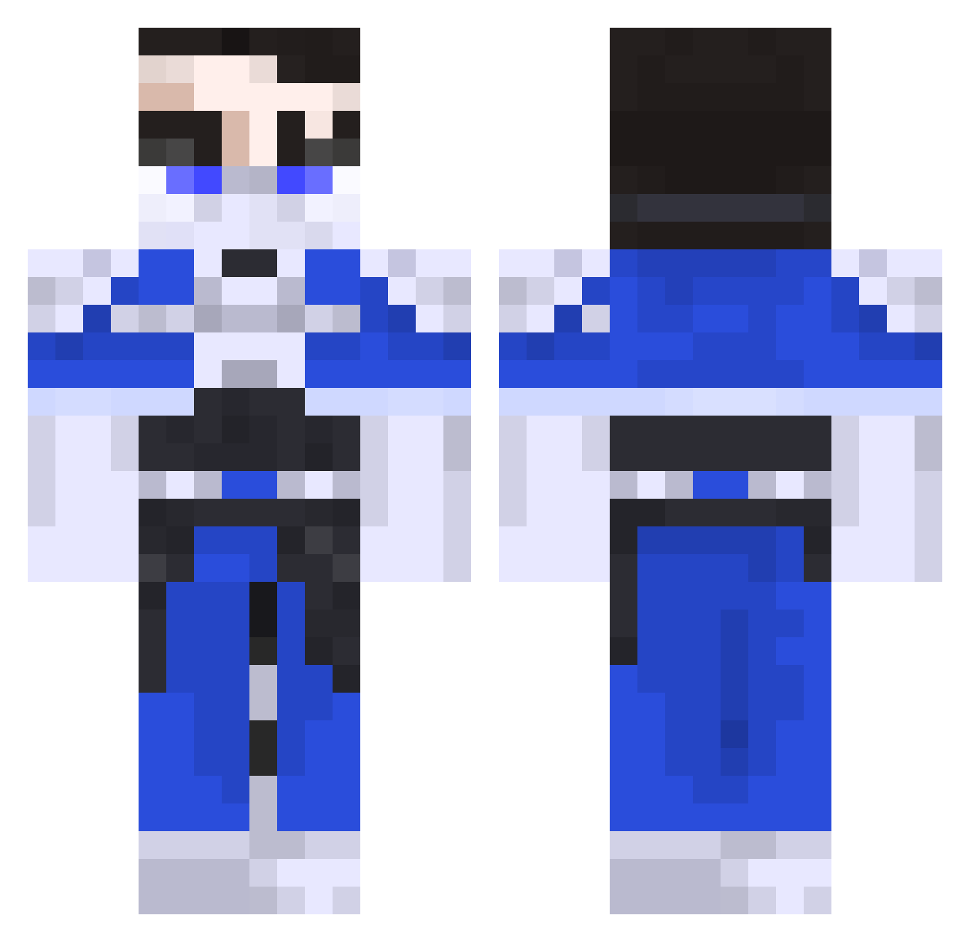 Baku_lyu Minecraft skin, front and back view