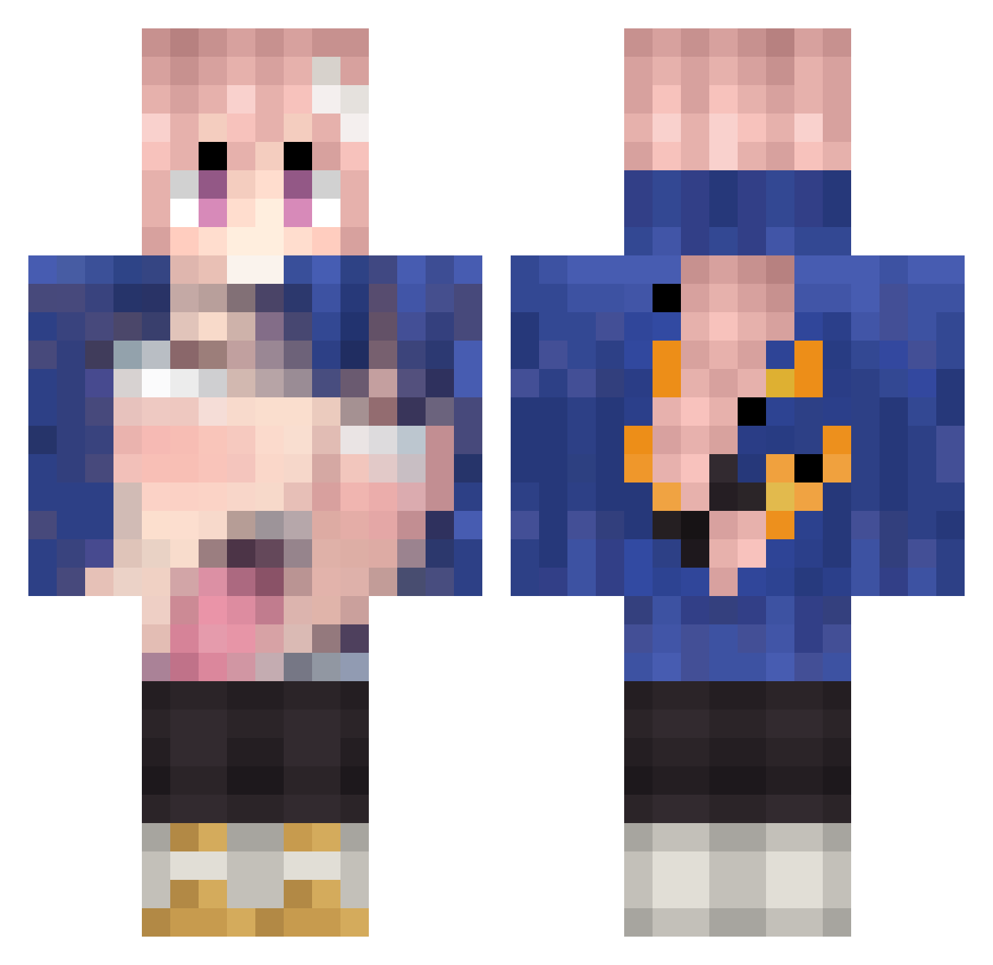 asfolfo69 Minecraft skin, front and back view