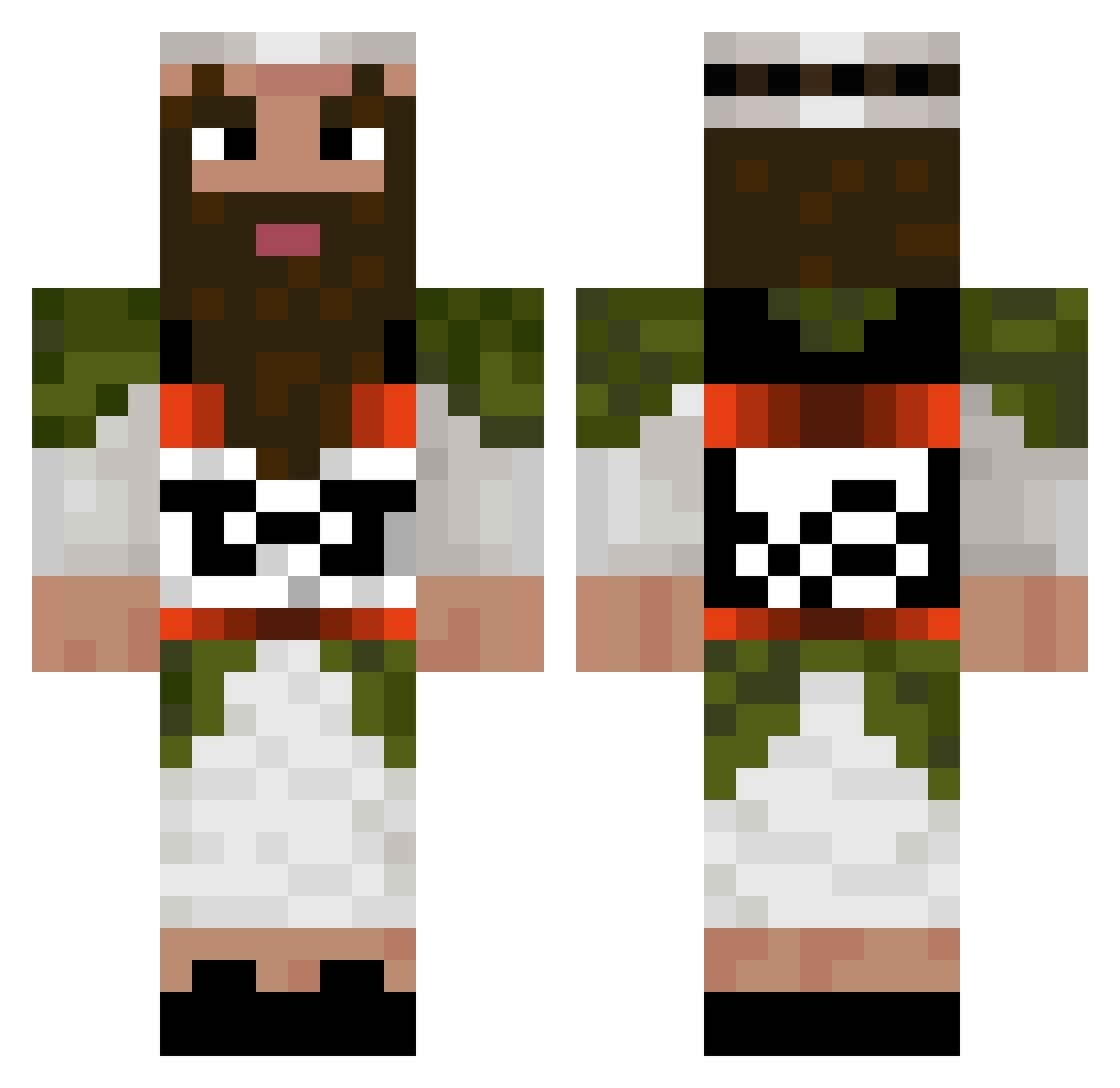 Stelarvortex Minecraft skin, front and back view