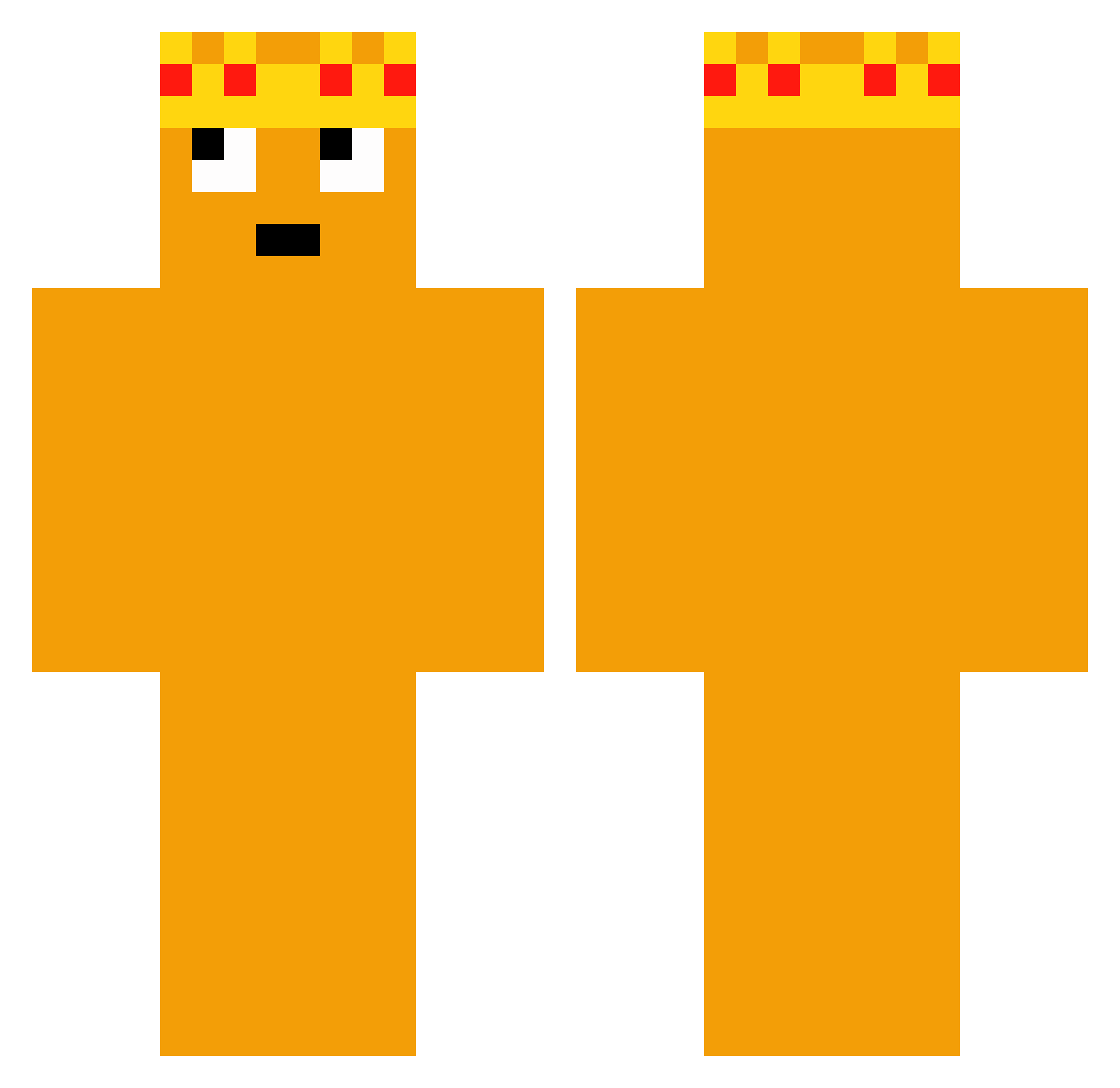 Shlimbis Minecraft skin, front and back view