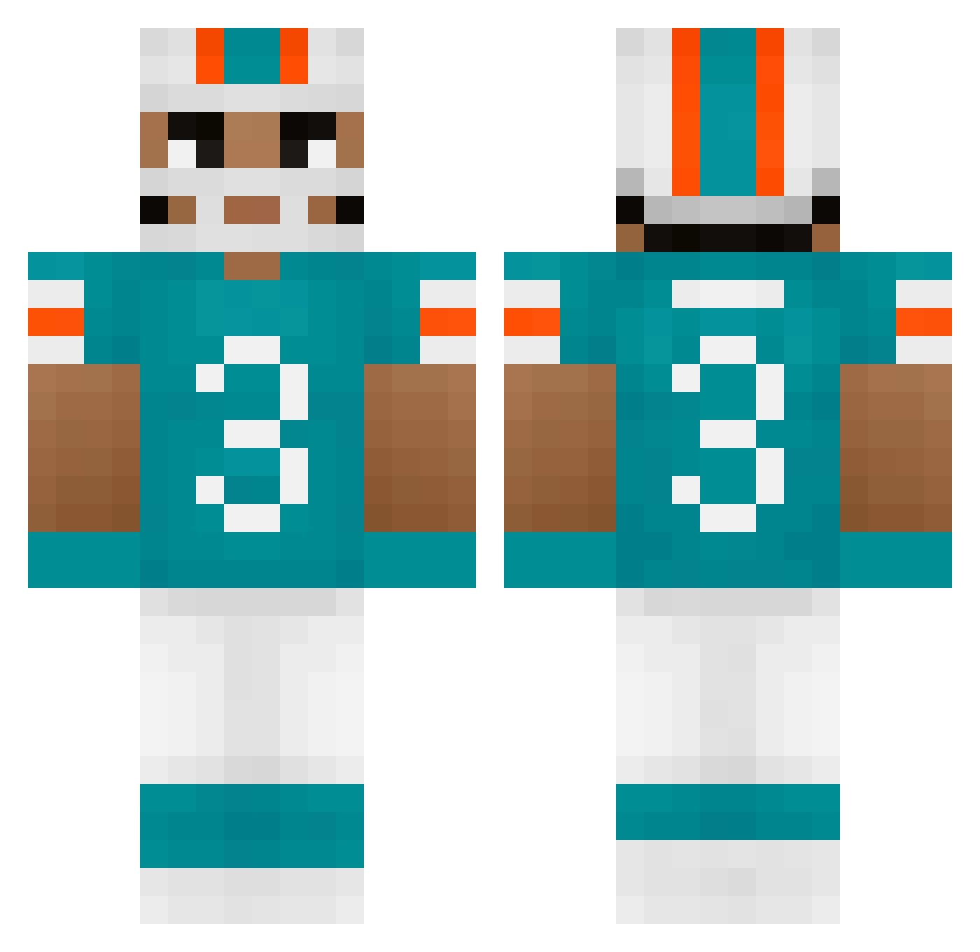 Prodxgy Minecraft skin, front and back view