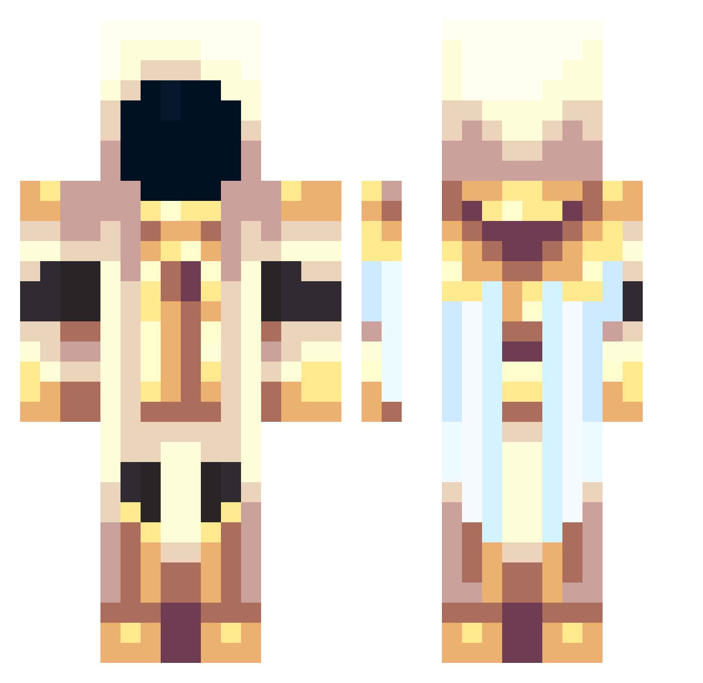 SpilledPine8478 Minecraft skin, front and back view