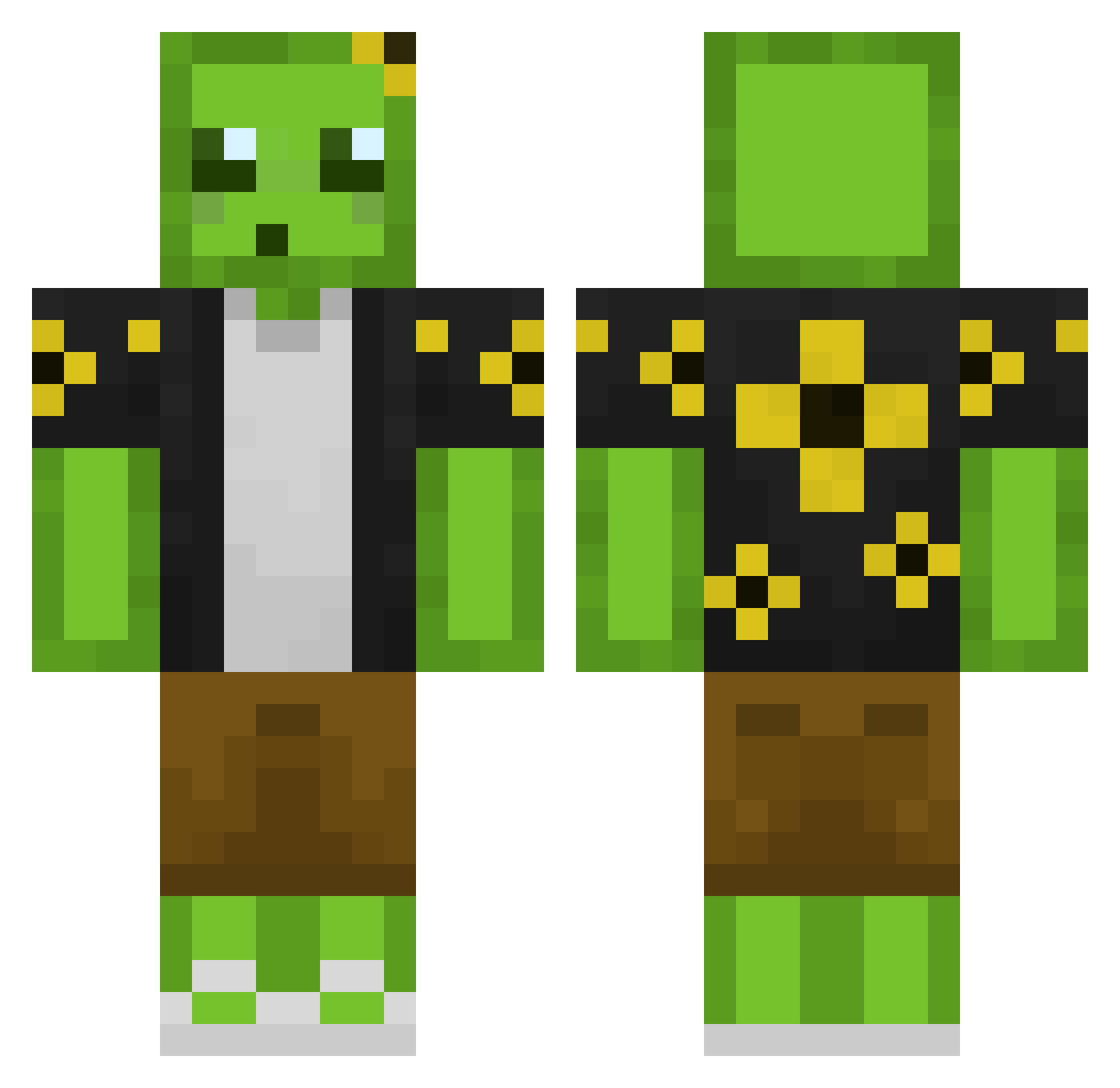 InexistentAtlas Minecraft skin, front and back view