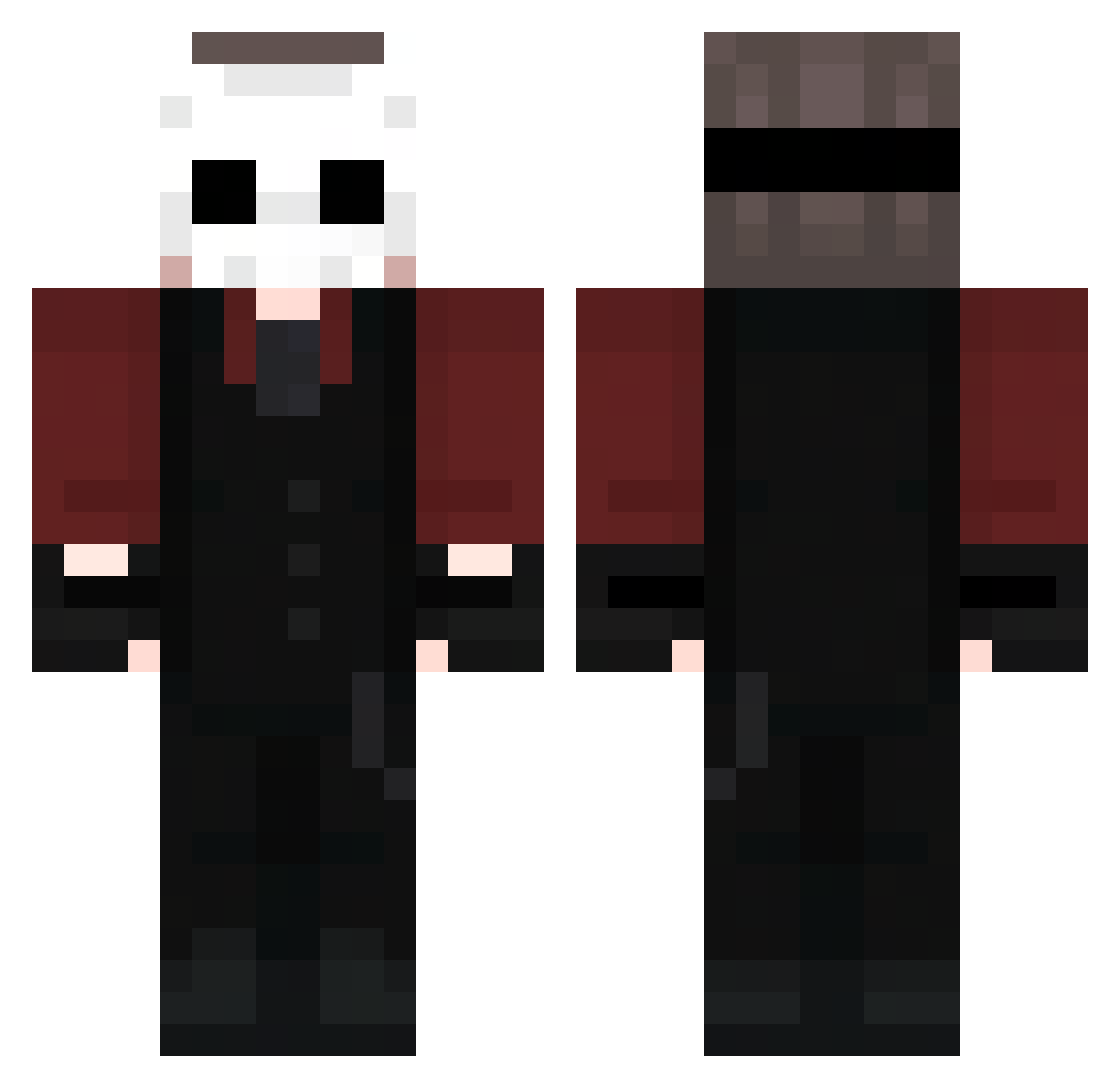 zGerox Minecraft skin, front and back view