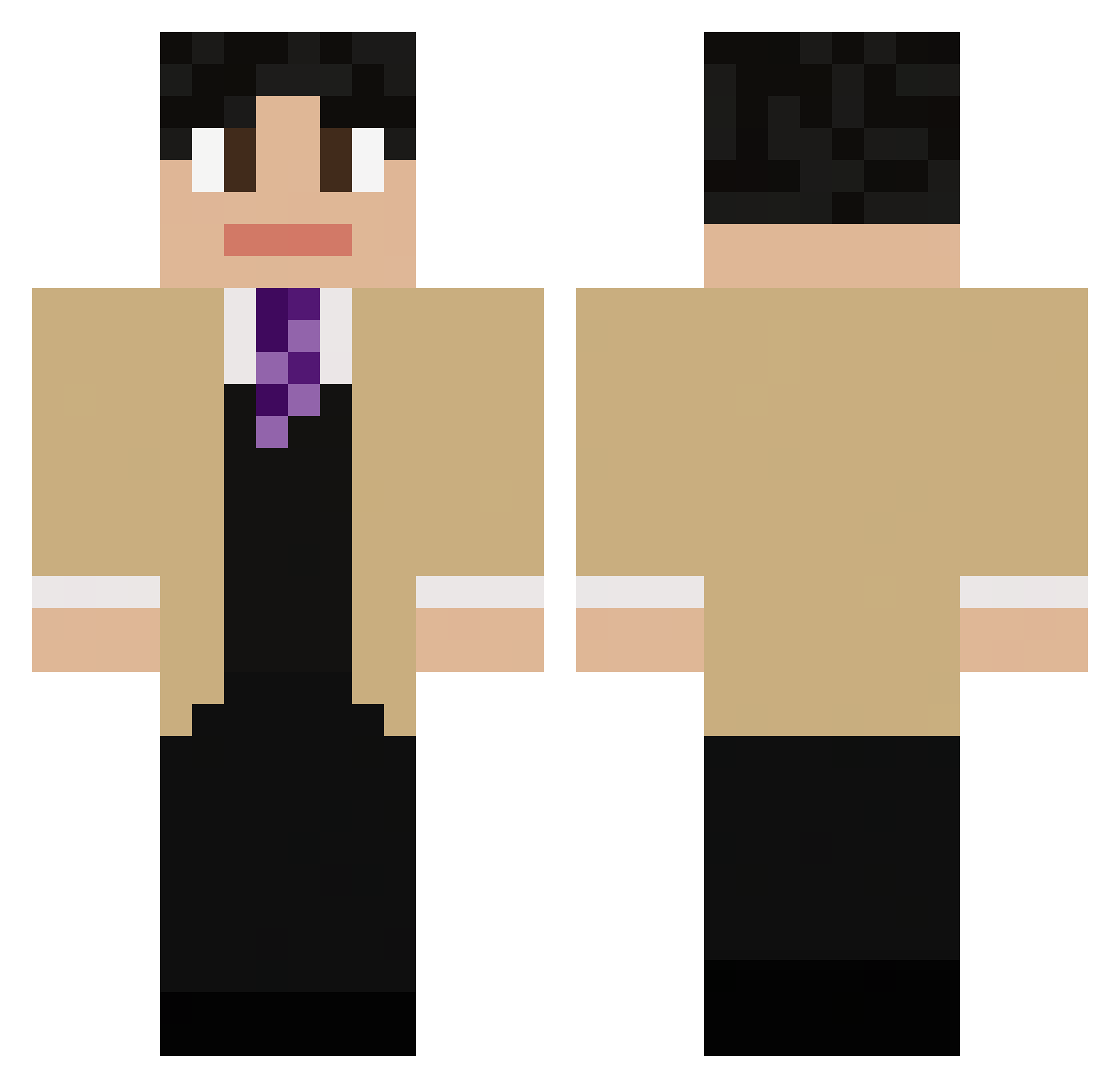 agusciape Minecraft skin, front and back view
