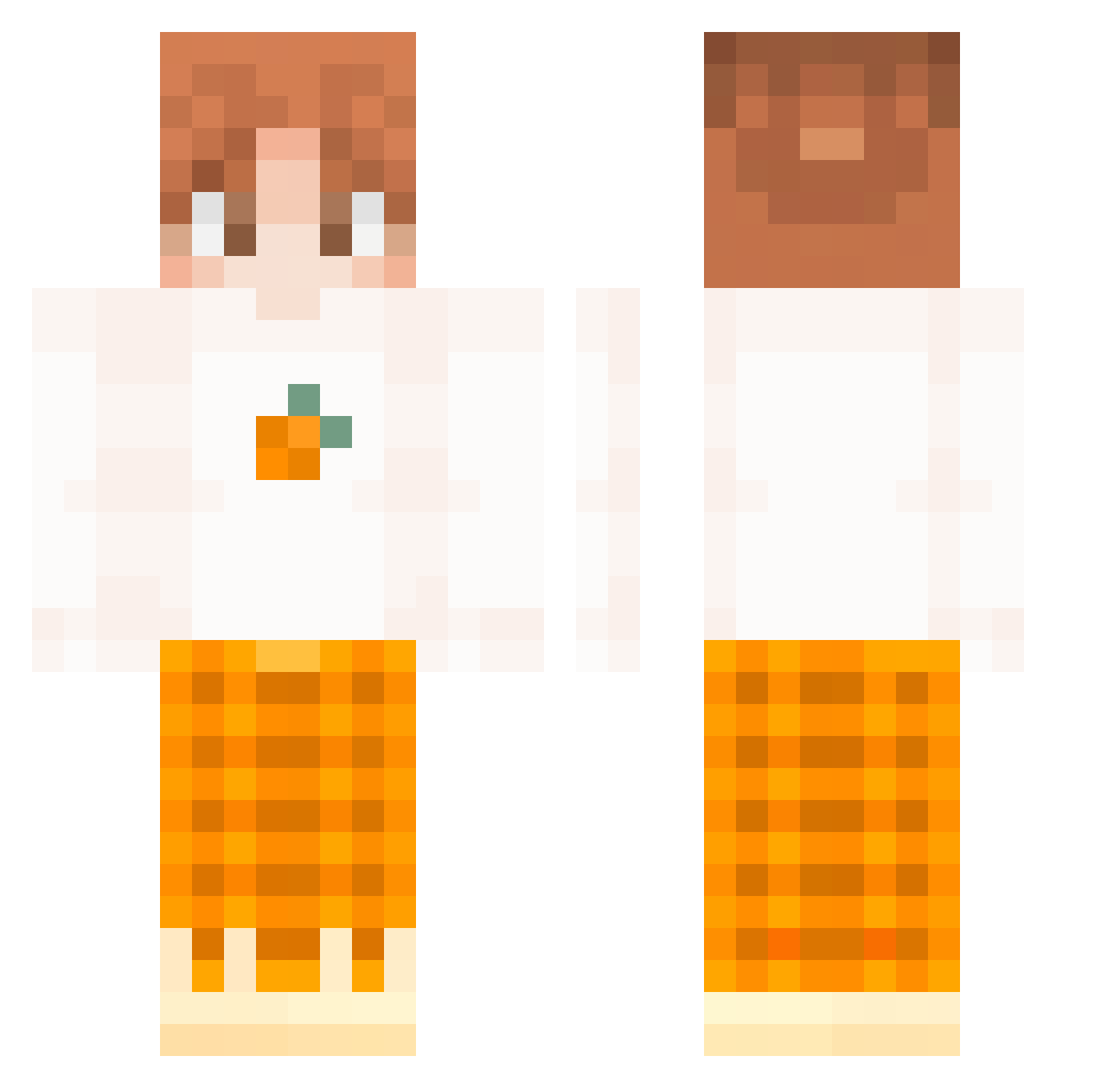 Kinetic_14 Minecraft skin, front and back view