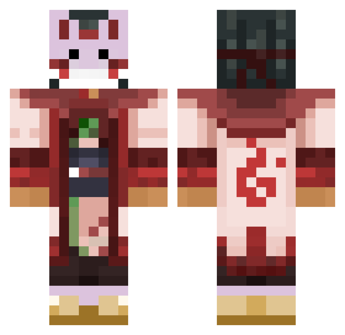 Lapis_Lz Minecraft skin, front and back view