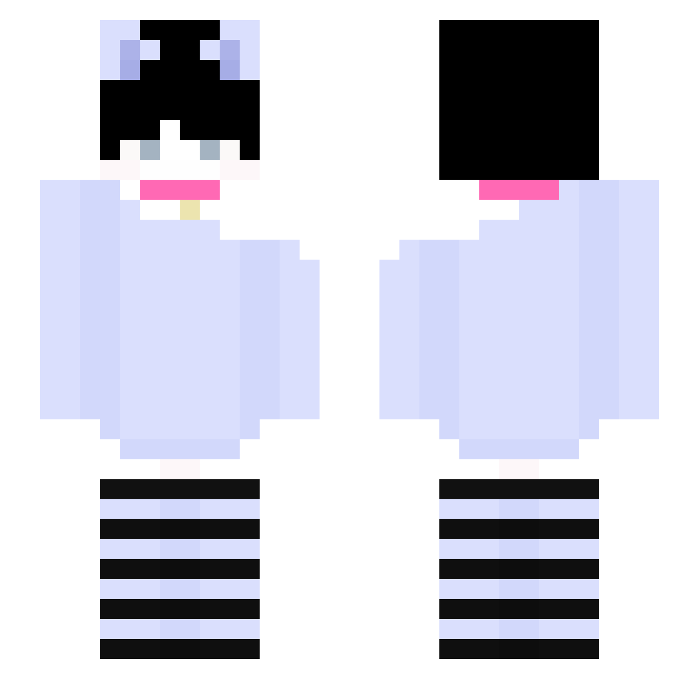 EinfachNurMajoo Minecraft skin, front and back view