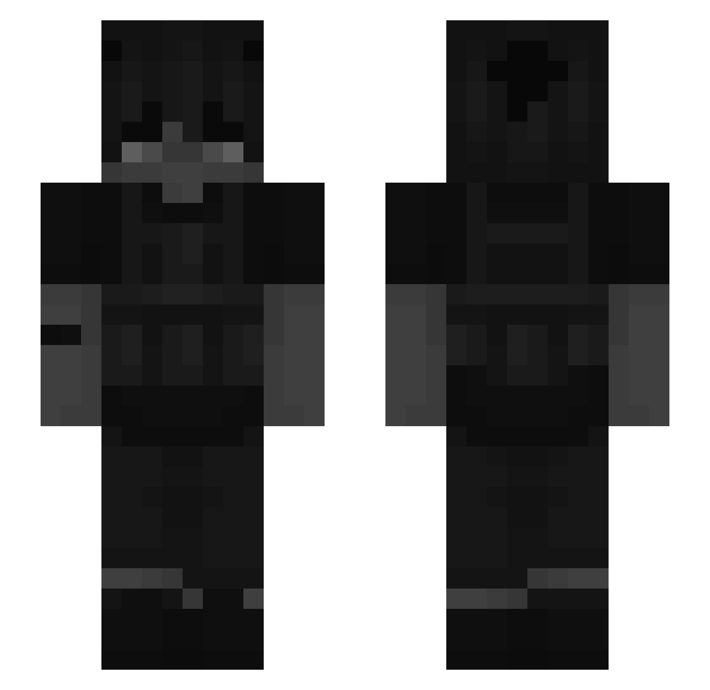 1Eroxr Minecraft skin, front and back view