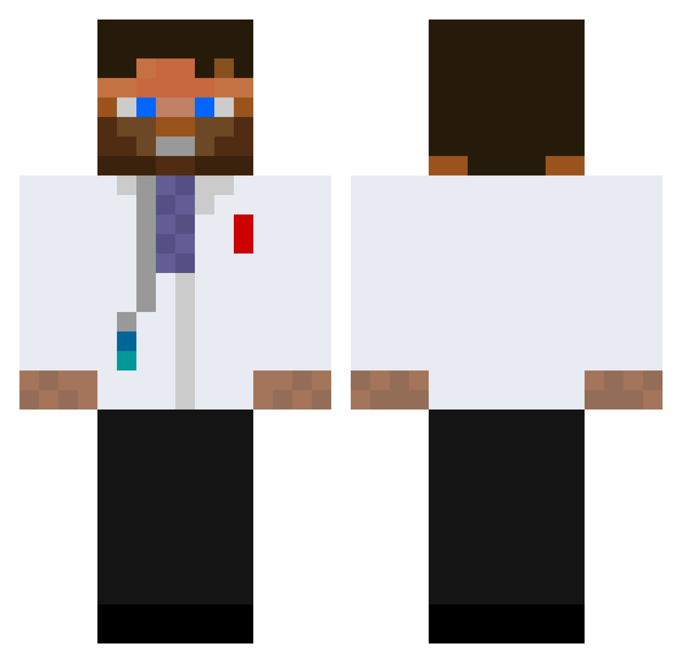Licha Minecraft skin, front and back view