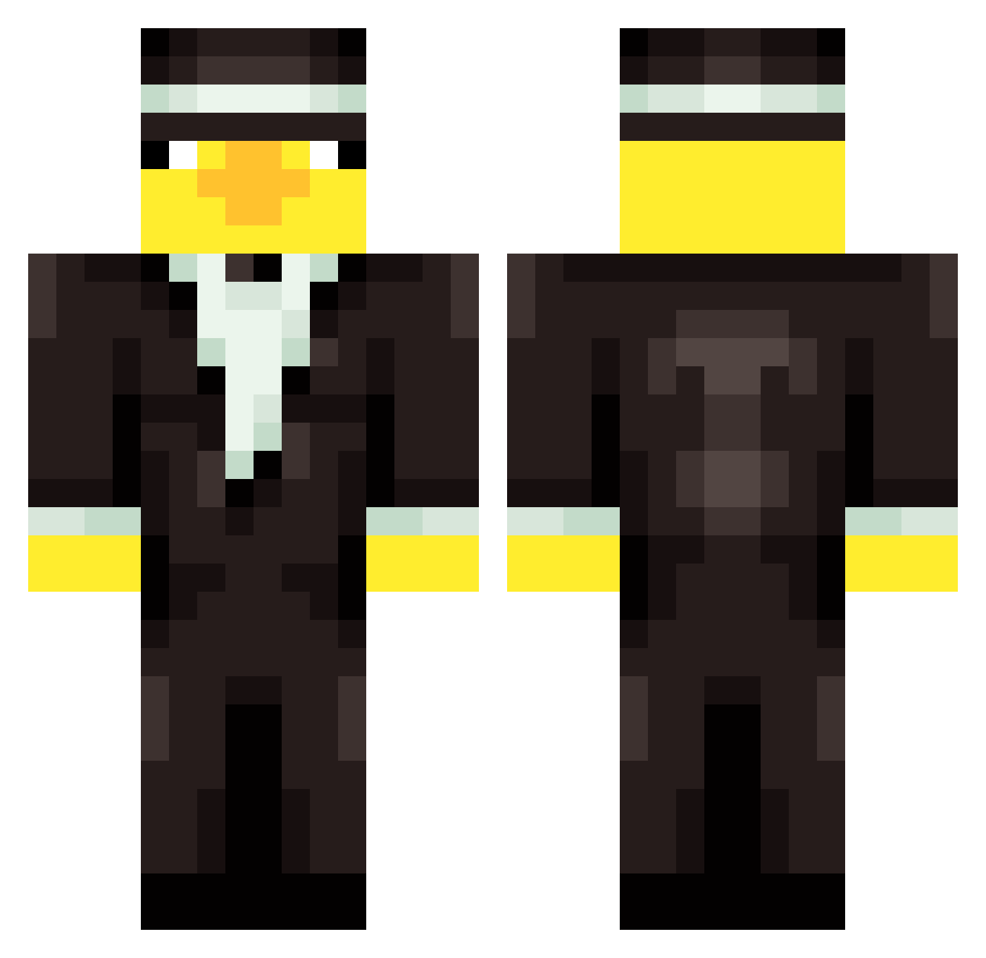 3277676653 Minecraft skin, front and back view