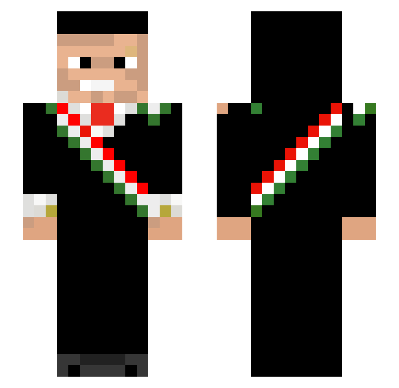 Hwmb3rt Minecraft skin, front and back view