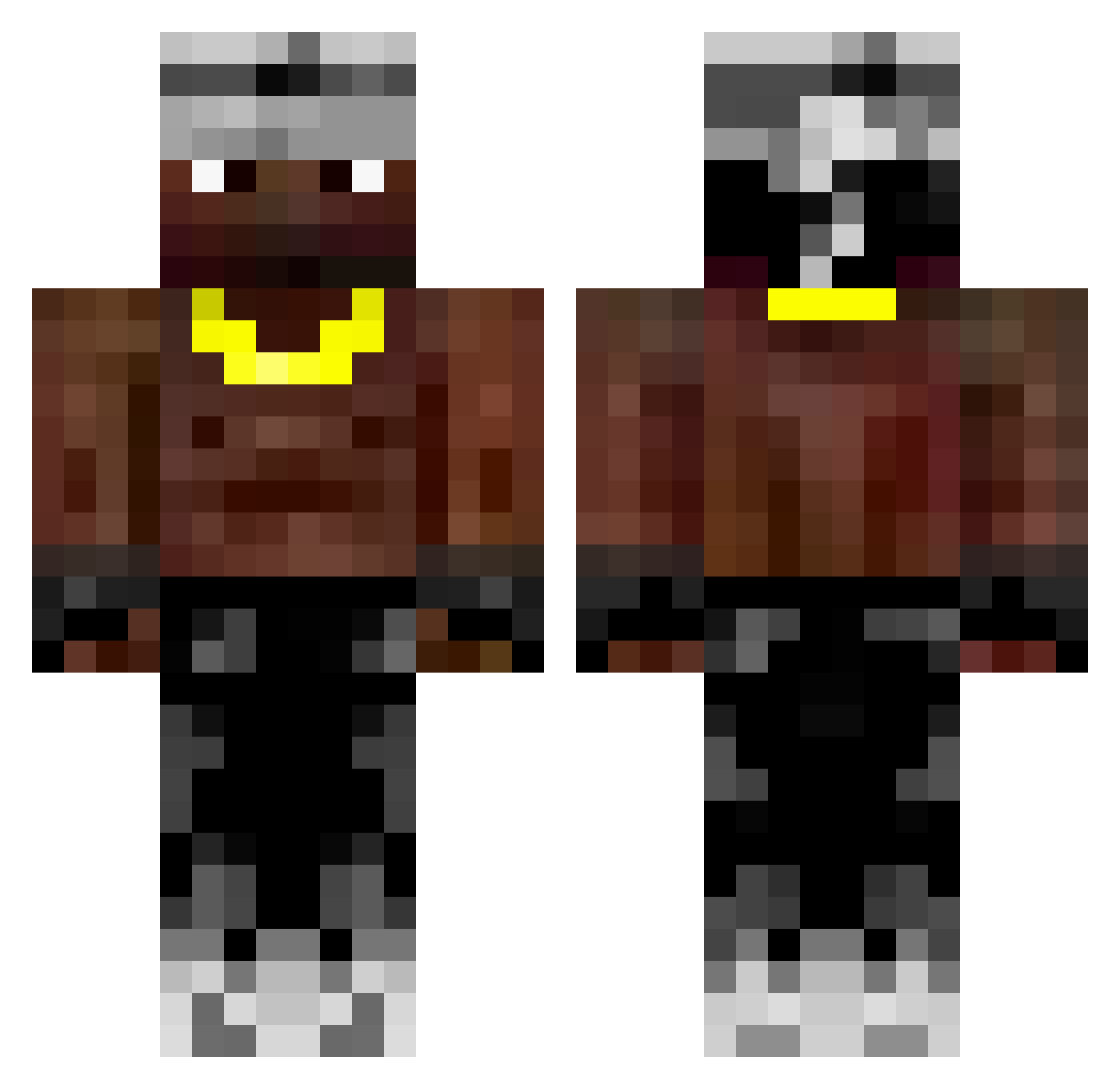 Jovaras Minecraft skin, front and back view