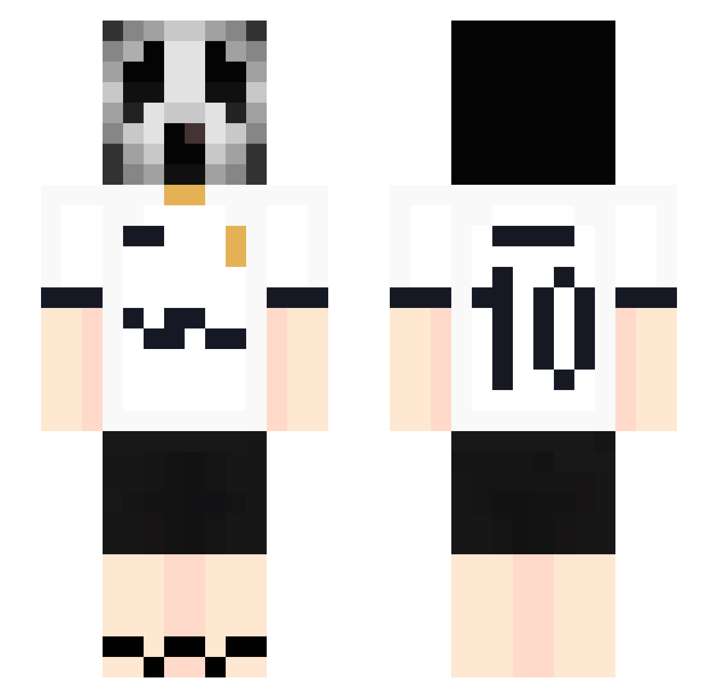 legonafide Minecraft skin, front and back view