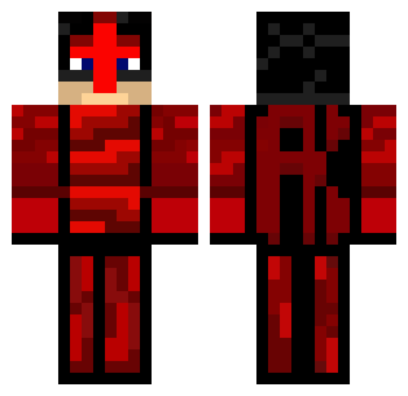 FlatKid Minecraft skin, front and back view