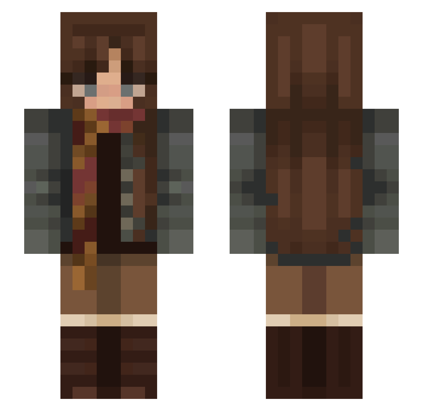 elsibels Minecraft skin, front and back view