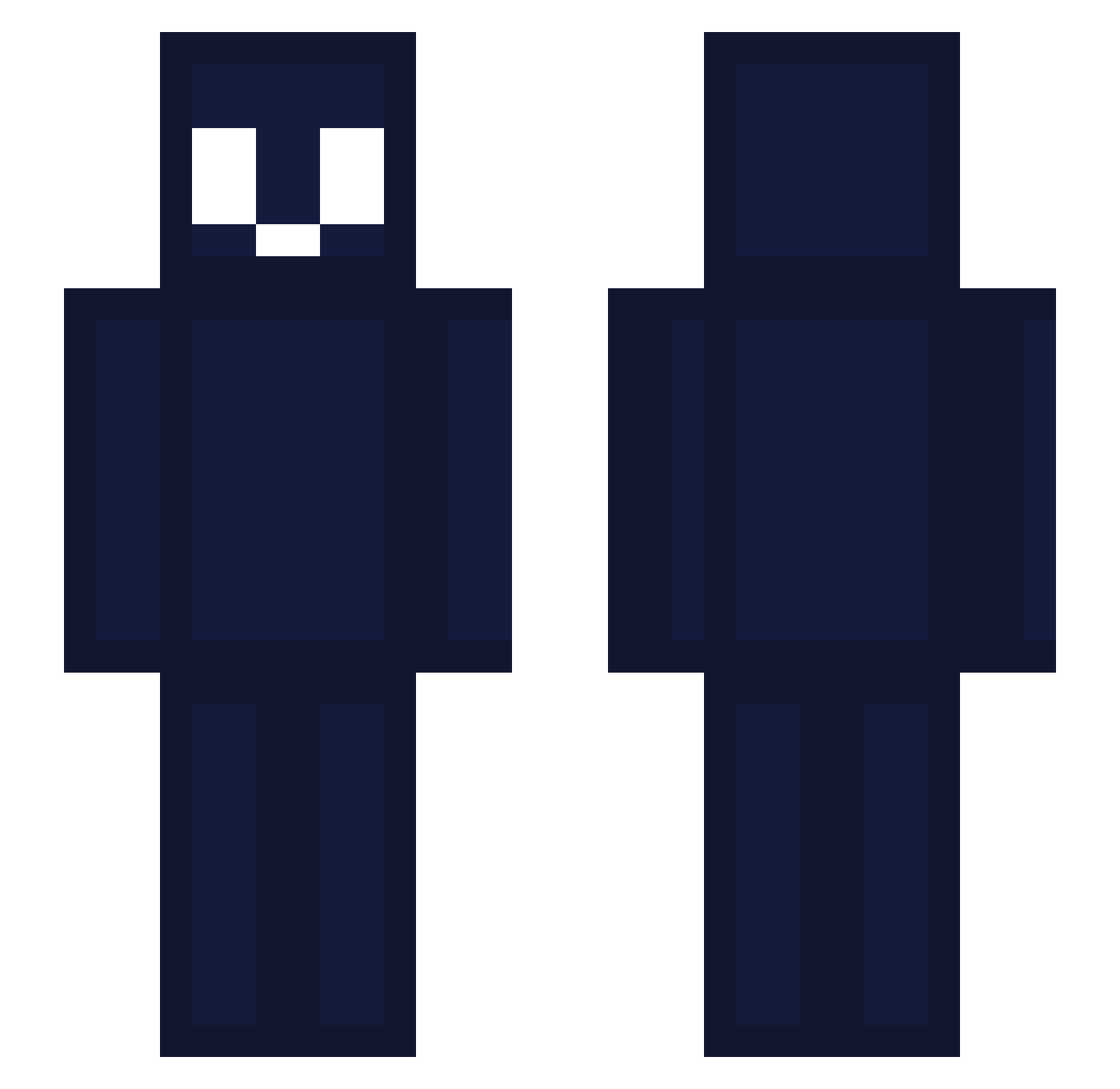 MeliX5010 Minecraft skin, front and back view