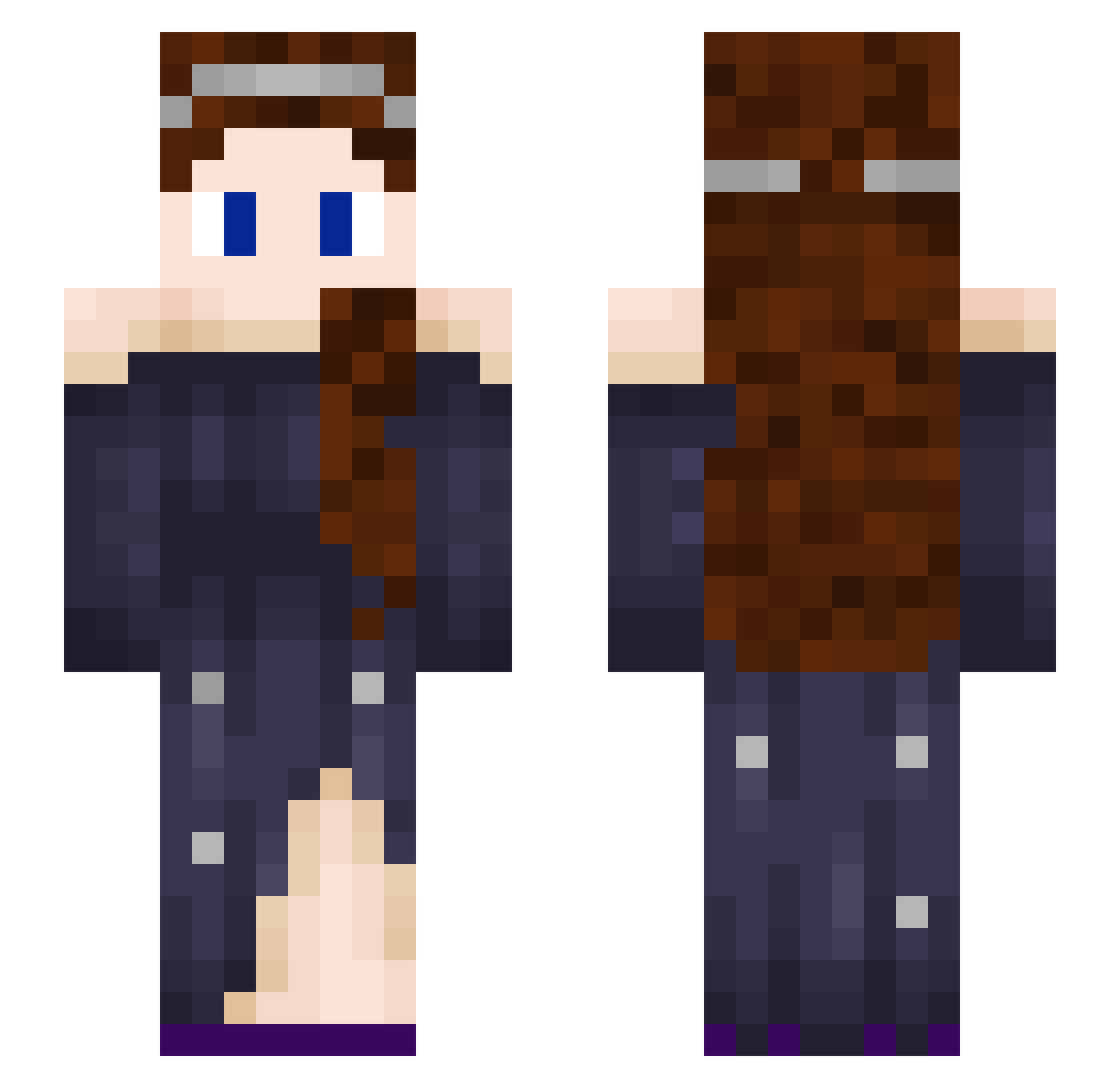 KidDresden Minecraft skin, front and back view