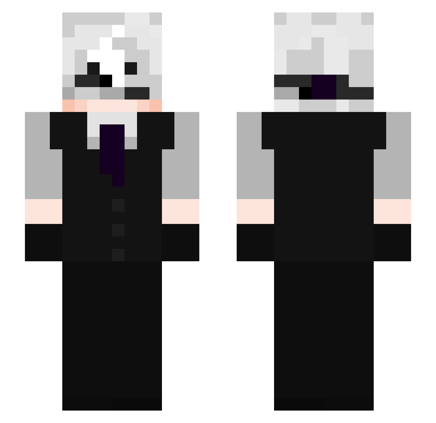 MitRiZaa Minecraft skin, front and back view