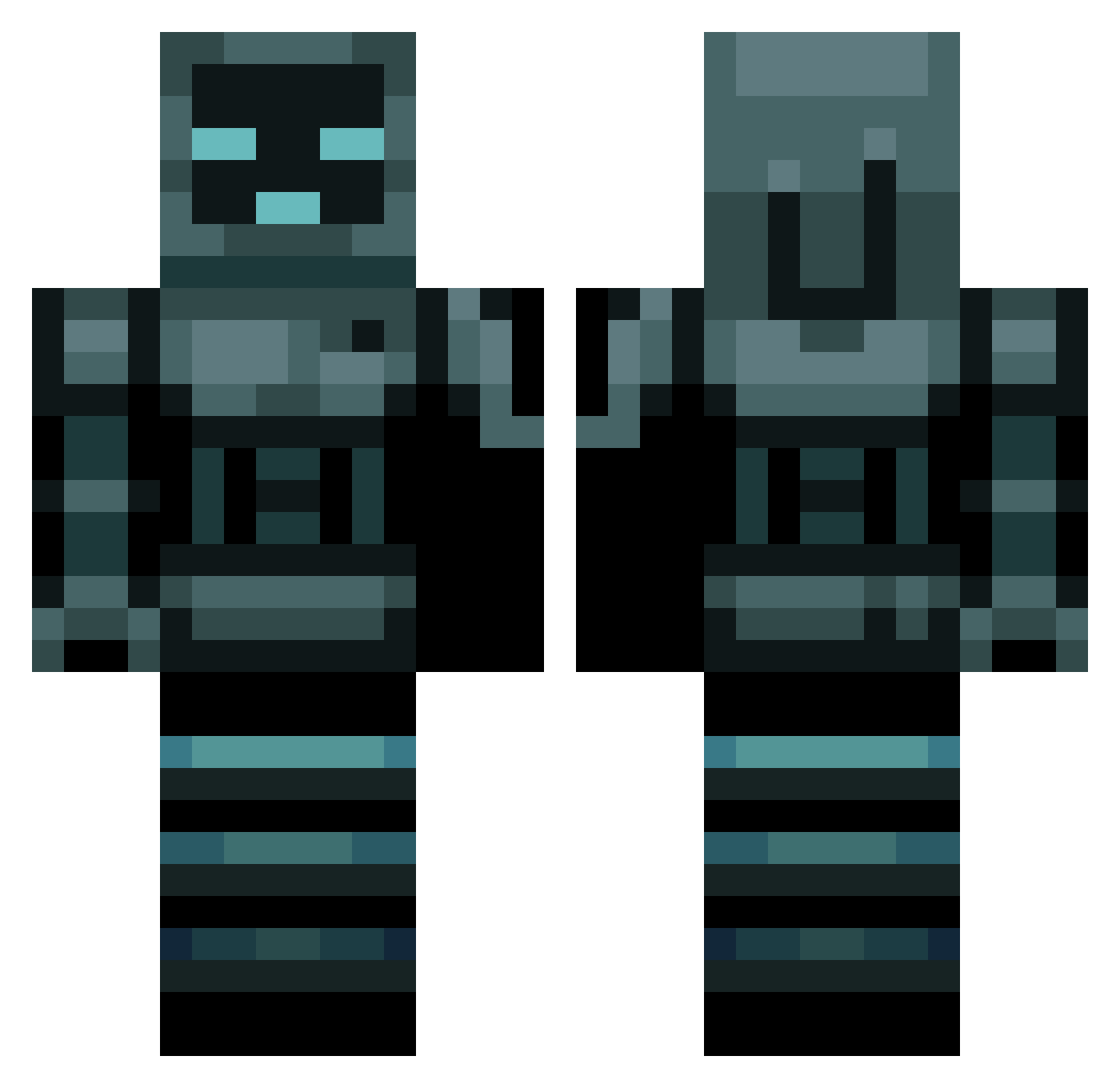 atticuswowzers Minecraft skin, front and back view