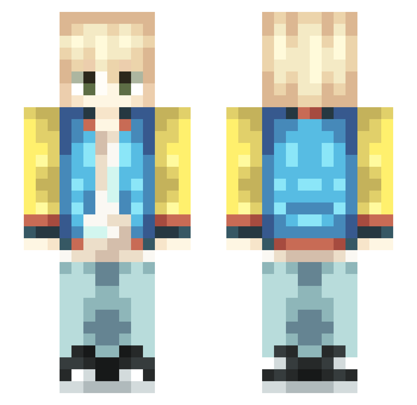 Riclevieth_ Minecraft skin, front and back view