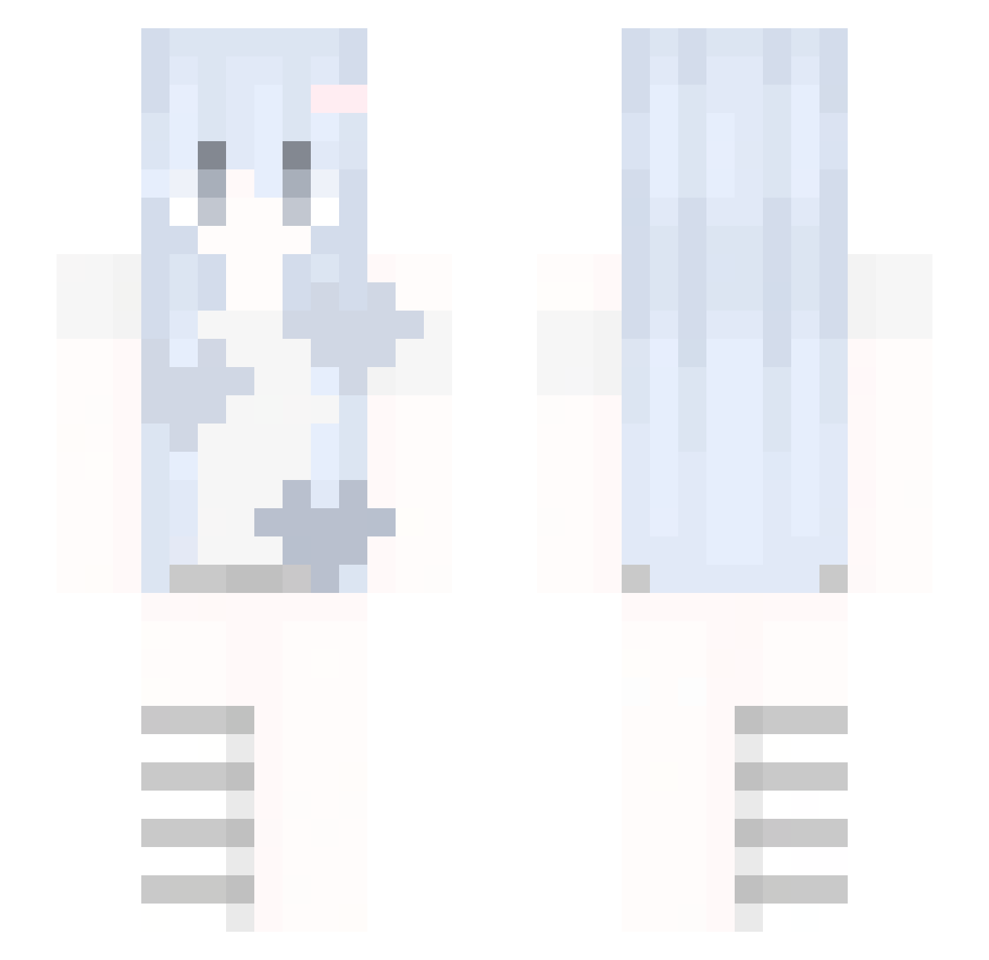 pointwest Minecraft skin, front and back view