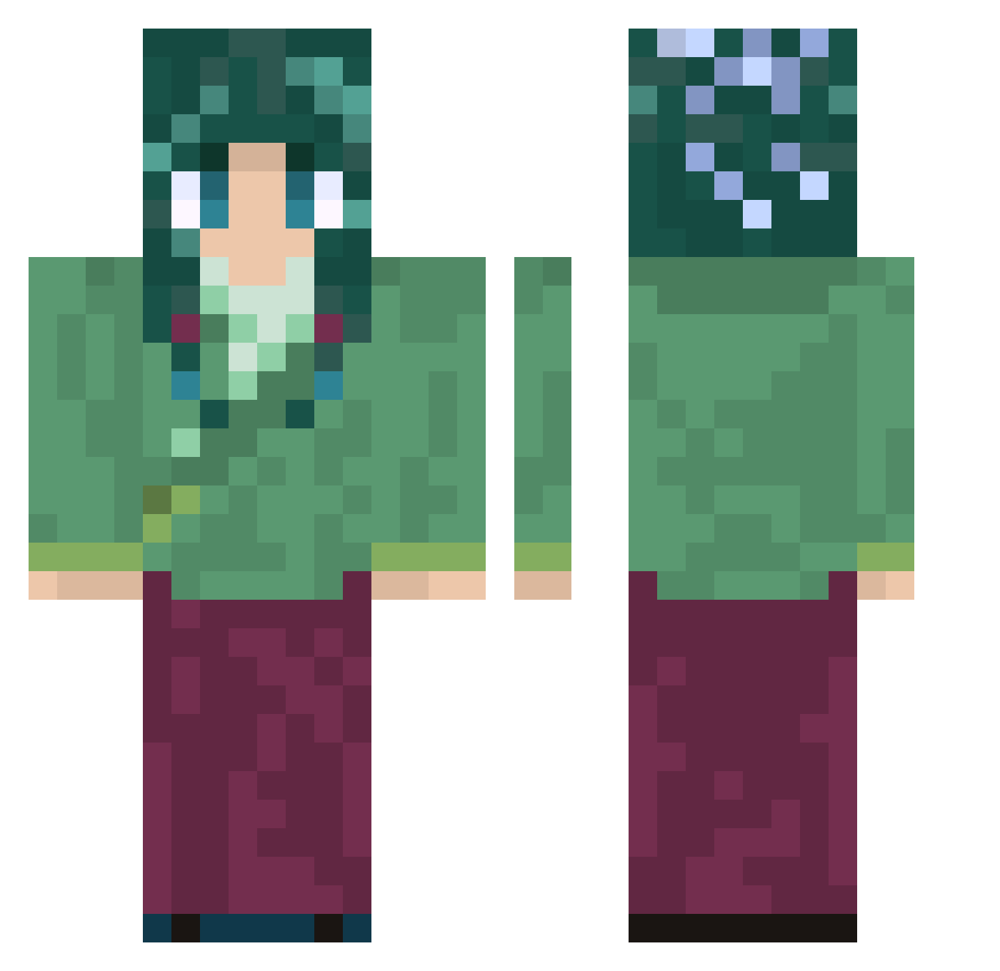 Suppefahrrad5 Minecraft skin, front and back view