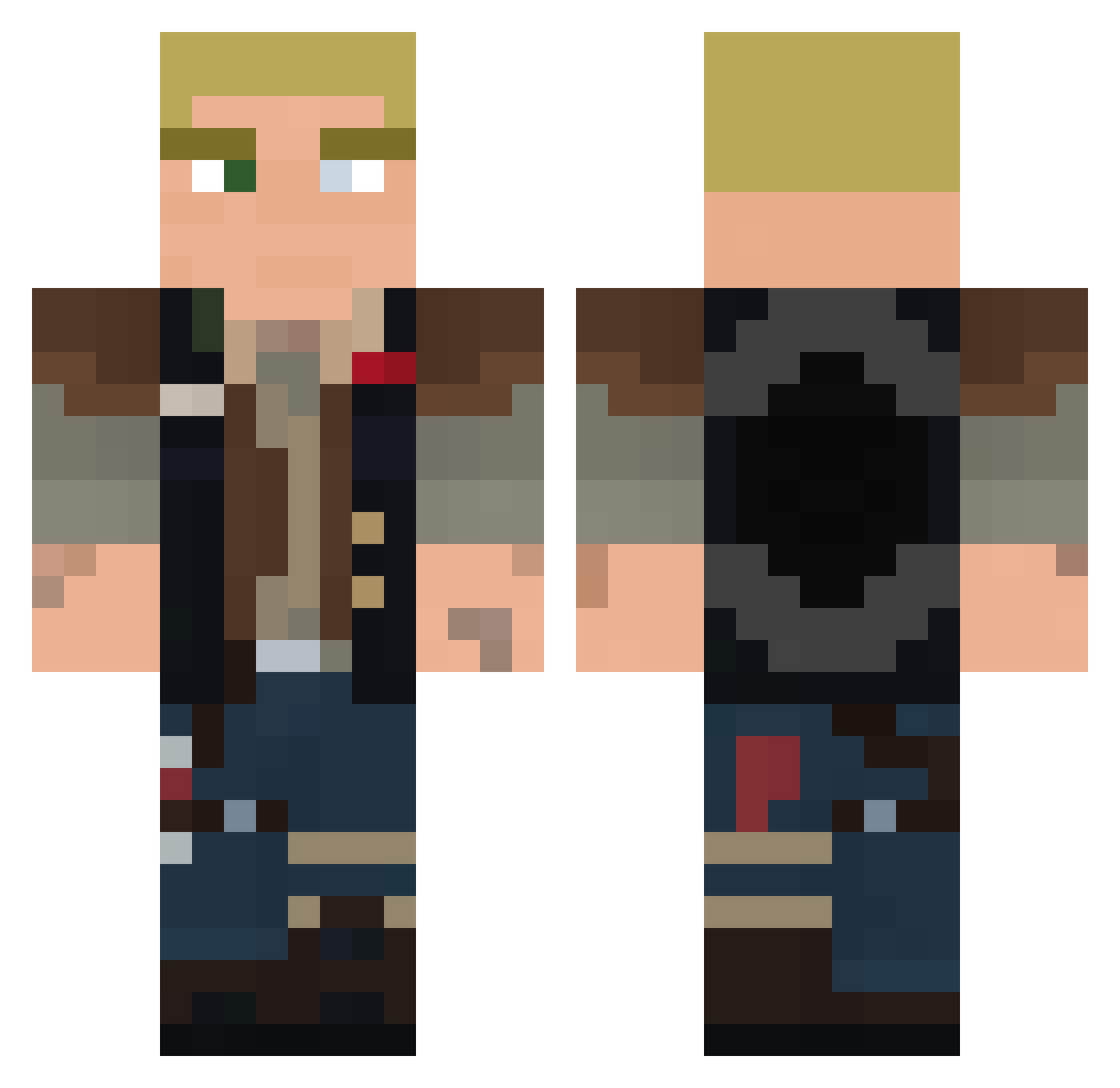 ITripPhatWomen Minecraft skin, front and back view