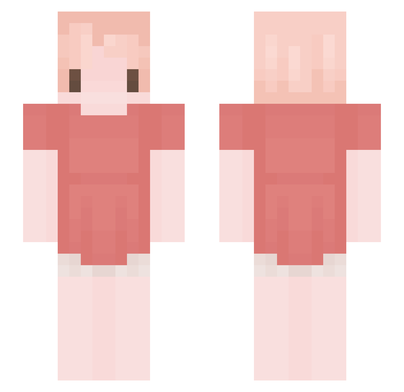 bruvi3 Minecraft skin, front and back view