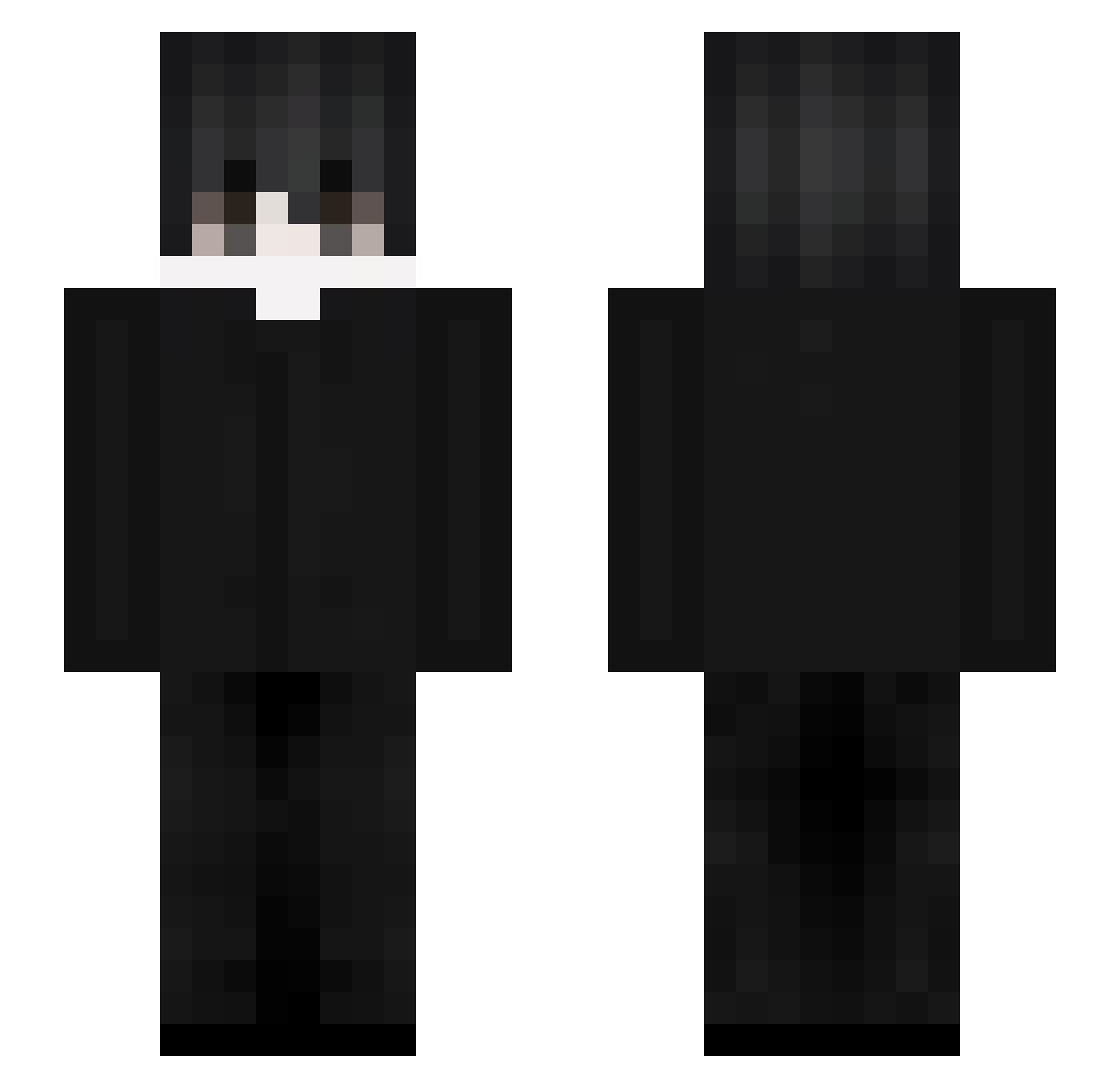 7AM_CSM Minecraft skin, front and back view