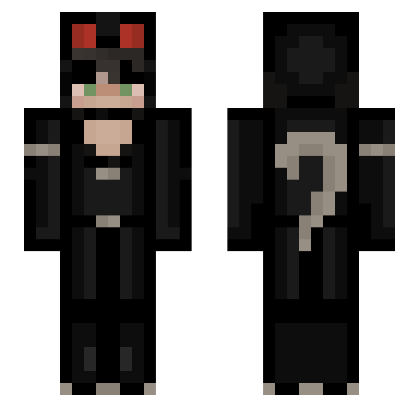 CarolinaSier Minecraft skin, front and back view