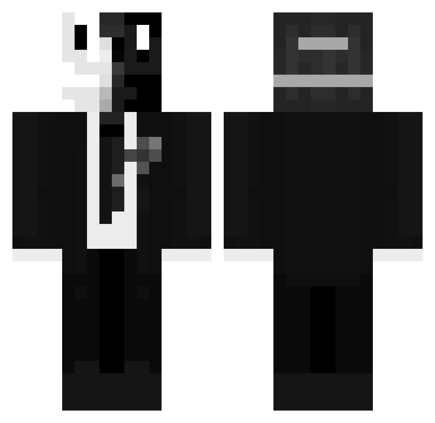 YB_Danni Minecraft skin, front and back view