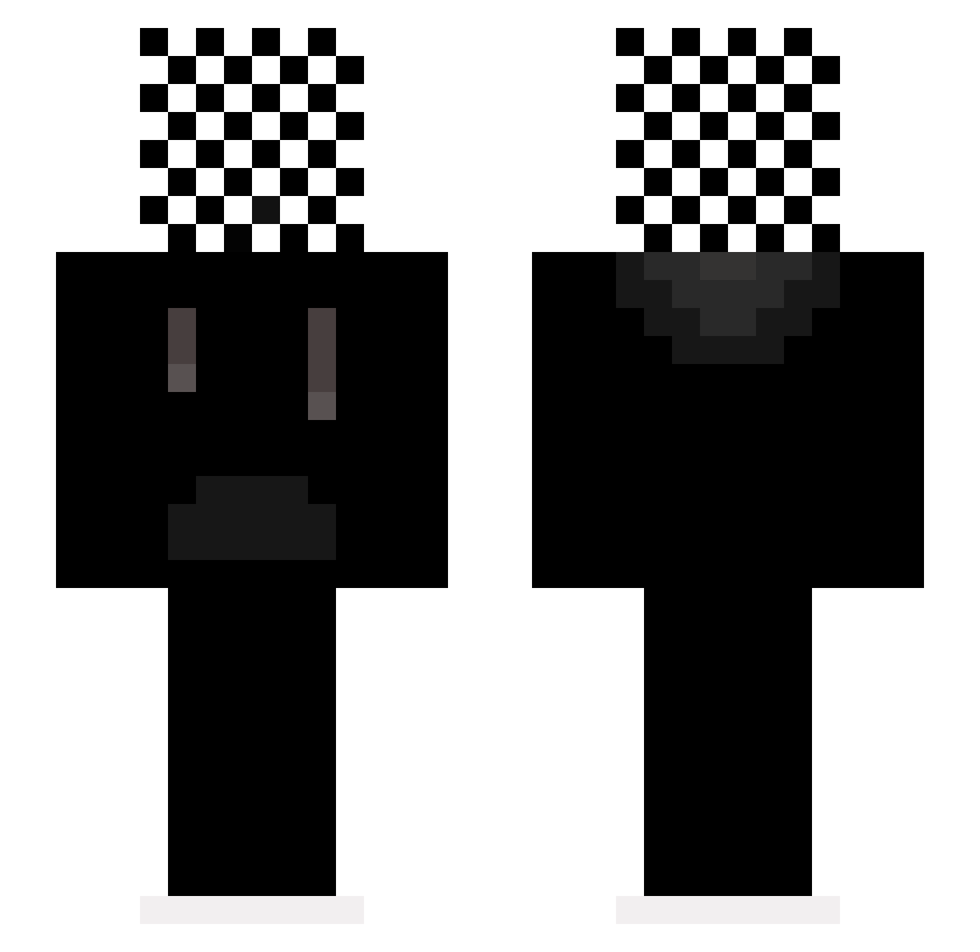 TrenchSilverhand Minecraft skin, front and back view