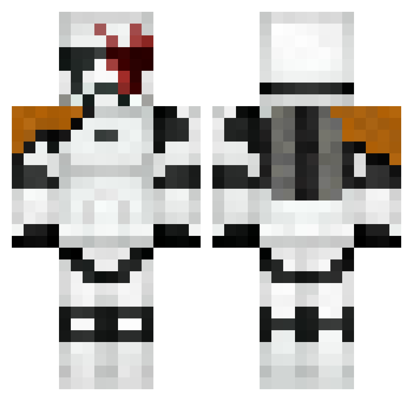 Yoriz Minecraft skin, front and back view
